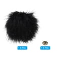 thumbnail image 3 of Unique Bargains Fluffy Soft Faux Fur Pom Poms for Hats with Snap Button, Black 6Pack, 3 of 7