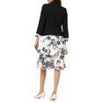 thumbnail image 3 of INSPIRE CHIC Robe et Veste pour Femme Ensembles 2 Pcs Robe Sans Manches en Mousseline à Fleurs et Veste à Panneaux Contrastants TG Noir, 3 of 6