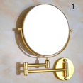 thumbnail image 1 of 3X Magnification Wall Mount Makeup Vinity Mirror Double-Sided Swivel Extension Mirror(Gold 1-holed), 1 of 5