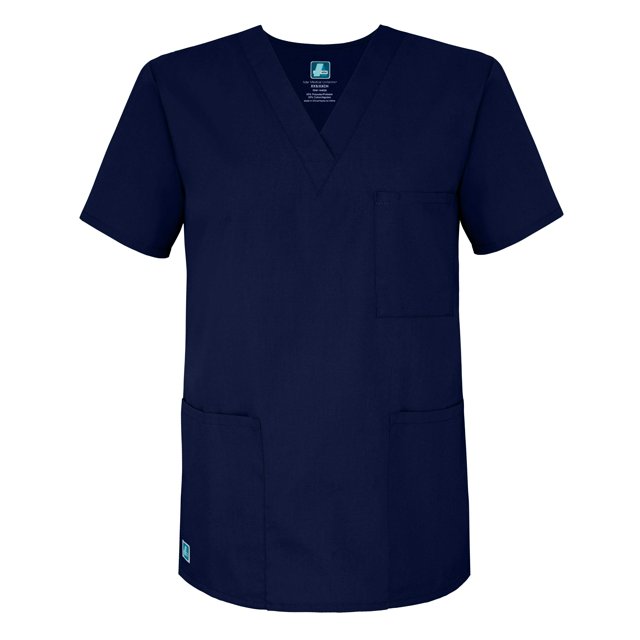 Adar Universal Unisex V-Neck Tunic 3 Pocket Scrub Top (Available in 39 Colors)