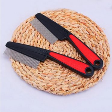 Weerihhol Peigne Anti-Puces pour Animaux, Peigne Anti-Puces à Dents Denses en Acier Inoxydable, Brosse de Toilettage Peigne Anti-Puces pour Chats et Chiens, Outil d'Élimination des Poils d'Animaux pour l'Élimination des Puces et les Soins Quotidiens