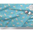 thumbnail image 3 of Soimoi Cotton Voile Fabric Dot,Leaves & Rabbit Animal Decor Fabric Printed Yard 42 Inch Wide, 3 of 3