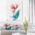 thumbnail image 1 of Red Hand drawn Tulips Sketch - Floral Canvas Art Print, 1 of 4