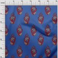 thumbnail image 2 of oneOone Viscose Jersey Fabric Leaves & Floral Block Printed Craft Fabric BTY 60 Inch Wide, 2 of 6