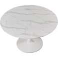thumbnail image 2 of Leo White Round Faux Marble Dining Table with Tulip Base 36", 2 of 3