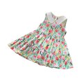 thumbnail image 1 of Yanlir Robe Confortable pour Bébés Filles Sans Manches à Volants Imprimé Fleuri Col Rond Mi-Mollet pour Tenues Adorables 2-10 Ans (Multicolore, 7-8 Ans), 1 of 3