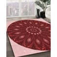 thumbnail image 3 of Ahgly Company Tapis Rectangulaire Lavable en Machine Intérieur Transitionnel Rouge Cramoisi, 4 Pieds x 6 Pieds, 3 of 7