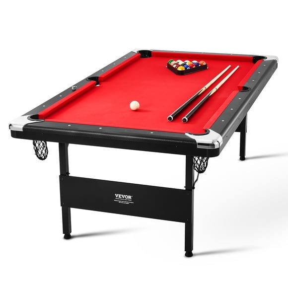 VEVOR Table de Billard, Table de Piscine 7 Pi, Table Portable Pliable Gain de Place, Ensemble de Table de Billard Comprend des Balles, des Queues,