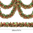 thumbnail image 3 of christmas decorations outdoor Christmas Garland Xmas Rattan Metallic s Garland Glitter Christmas Tree Hanging Wreath Decor For Staircase Railing Banister Indoor Outdoor Ornament, 3 of 6
