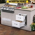 thumbnail image 3 of AKDSteel Outdoor Kitchen Drawers, Flush Mount Triple Access Bbq Drawers With Stainless Steel Handles For Patio Grill Stations, 3 of 7
