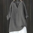 thumbnail image 2 of CHUANK Chemises pour Femmes Dames Liquidation T-Shirts d'Été Décontractés pour Femmes Col Rond Manches Courtes Imprimé Floral Chemise Ample Hauts, 2 of 4