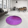 thumbnail image 4 of Ahgly Tapis d'Intérieur Lavable en Machine Carré Transitionnel Violet Cramoisi, 6 Pieds Carré, 4 of 7