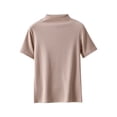 thumbnail image 1 of Zpanxa T-Shirt en Molleton Douillet, Haut Thermique Léger pour Femmes avec Col Rond en Plusieurs Couleurs, 1 of 8