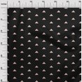 thumbnail image 2 of oneOone Georgette Viscose Black Fabric Triangle Geometric Crafts Projects Decor Fabric Printed By The Yards 42 Inches Wide, 2 of 4