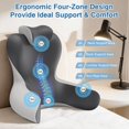 thumbnail image 3 of Reading Pillow for Sitting in Bed, 22H Bed Rest Pillows with Arms, Back Pillows for Sitting Up, Ergonomic Lumbar Support Cushion for Reclining, Gaming, Work, Resting,, 3 of 8