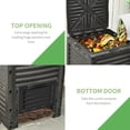 thumbnail image 4 of Outsunny Garden Compost Bin Large Outdoor Compost Container 80 Gallon Fast Creation of Fertile Soil Aerating Compost Box, Easy Assembly, Black, 4 of 10