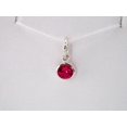 thumbnail image 3 of Precious Stars Breloque de Pierre de Naissance Imitation Rubis Rond en Or Blanc 14K 4mm Unisexe, 3 of 3