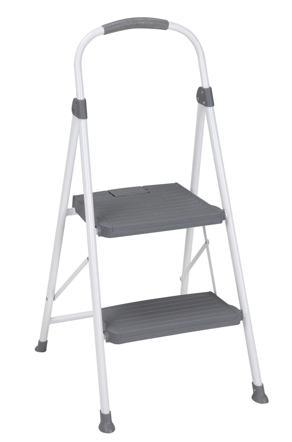 COSCO 1 Step Non-Folding Steel Step Stool with 7ft 3in Max Reach (Platinum & Black color, Steel)