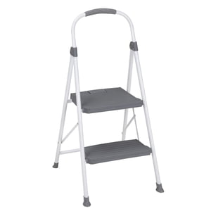 COSCO 1 Tabouret pas en acier non pliant avec 7ft 3in Max Portée (Platine) & Couleur noire, Acier)