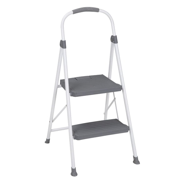 COSCO 1 Étape non-pliant en acier Escabeau avec 7ft 3in Max Reach (platine et couleur noire, acier)