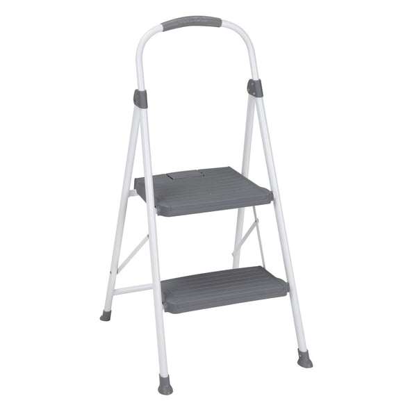 COSCO 1 Étape non-pliant en acier Escabeau avec 7ft 3in Max Reach (platine et couleur noire, acier)