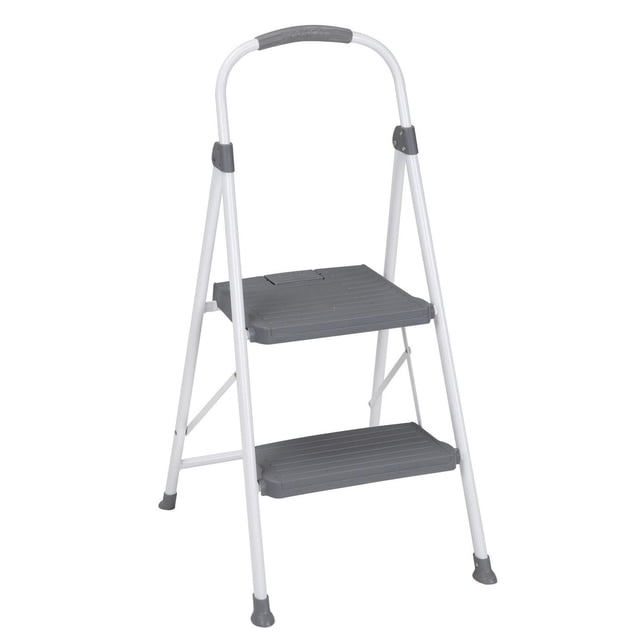 COSCO 1 Step Non-Folding Steel Step Stool with 7ft 3in Max Reach (Platinum & Black color, Steel)