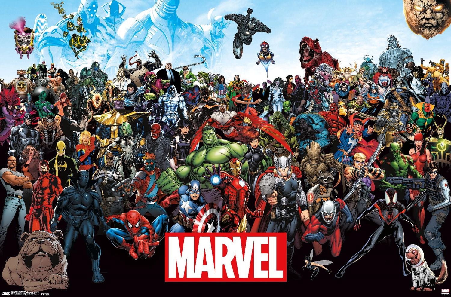 Marvel Comics - The Marvel Lineup Wall Poster, 22.375" x 34"