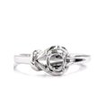 thumbnail image 2 of Monture de Bague de Fiançailles Solitaire Nœud en Or Blanc 14 K, 2 of 2