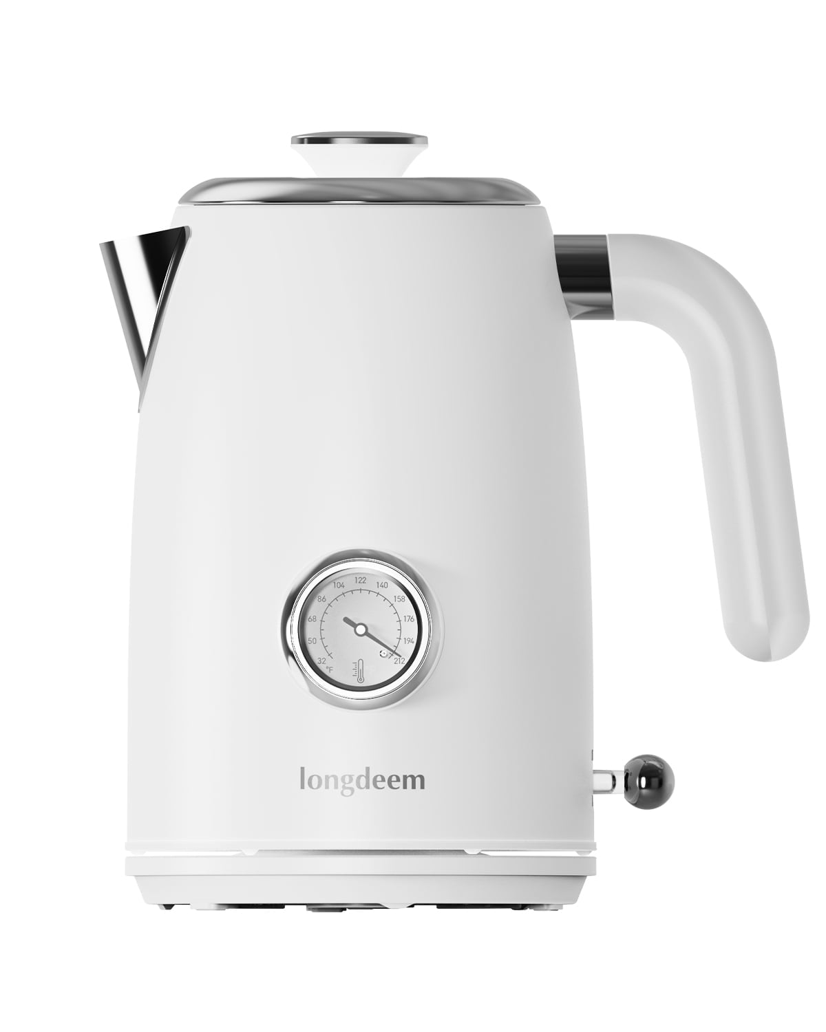 1L Portable Stainless Steel Electric Kettle, Travel Mini Boiler, Auto Shut-Off, Cool Touch, White