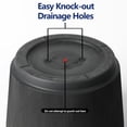 thumbnail image 5 of Better Homes & Gardens 16in Cappriccio Resin Planter, Black, 5 of 5