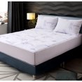 thumbnail image 1 of Nola Home Mattress Protector Waterproof Knitted Lavender Treated, Twin, 1 of 5