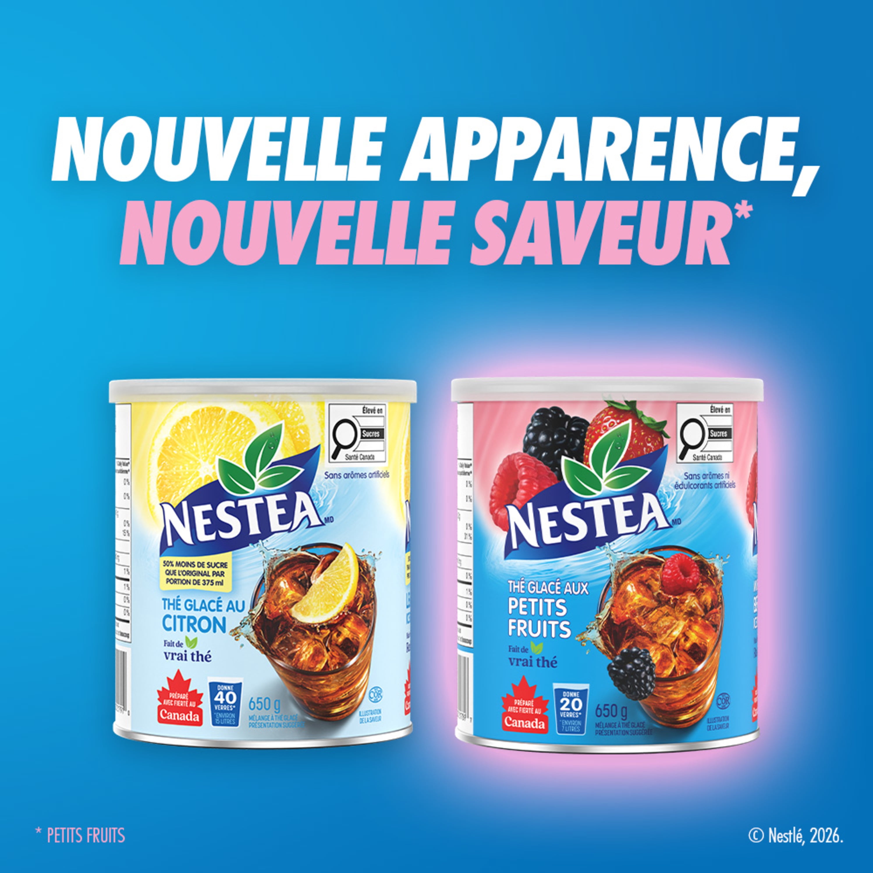 NESTEA Mixed Berry Iced Tea Mix, Made With Real Tea, No Artificial Flavours or Sweeteners