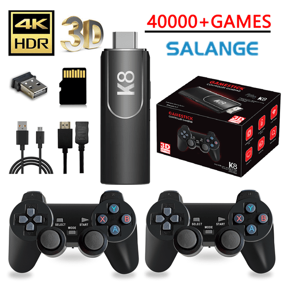Salange K8 2.4G Manettes Sans Fil Externes Rétro Bâton de Jeu. 64G