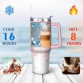 thumbnail image 3 of Gobelet 40 Oz avec Poignée et Paille Isolé Double Paroi en Acier Inoxydable Tasse de Voyage Boîte Cadeau Gobelet Réutilisable Tasse de Café de Voyage pour Bureau Tasse de Bière Isolée Portable pour Boissons Chaudes et Froides, 3 of 5