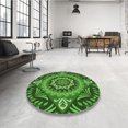 thumbnail image 4 of Ahgly Tapis d'Intérieur Lavable en Machine Carré Vert Émeraude Profond, 3 Pieds Carré, 4 of 7