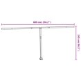 thumbnail image 4 of vidaXL Awning Post Set Anthracite 600x245 cm Iron, 4 of 5