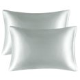 thumbnail image 1 of Unique Bargains Satin Pillowcases Zipper Closure 2pcs, 1 of 8