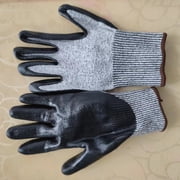 4 Pairs Cut Resistant Protective Work Gloves Cut Liner Palm Dipped PU Safety Work Glove ,Easy to Use