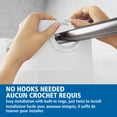 thumbnail image 3 of Mainstays Nolan Easy Hang Fabric Shower Curtain with View and Built-in Rings, 70” x 74”, White, 3 of 9