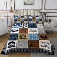 thumbnail image 1 of YST Kids Rv Camper Quilt Bedding Set Queen,Happy Camping Themed Bedspread for Bunks Travel Trailers,Rustic Cabin Camper Quilts Set Woodland Bedroom Decor,Patchwork Checkered Coverlet&nbsp;Set, 1 of 5