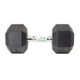 thumbnail image 3 of GoZone Rubber-Coated Hex Dumbbell – Black/Chrome, 3 of 3