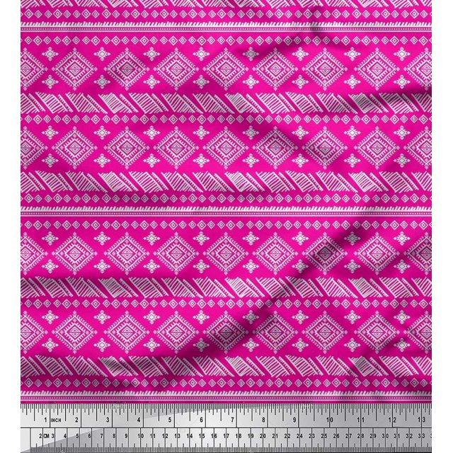 Soimoi Cotton Poplin Fabric Aztec African Decor Fabric Printed Yard 56 Inch Wide