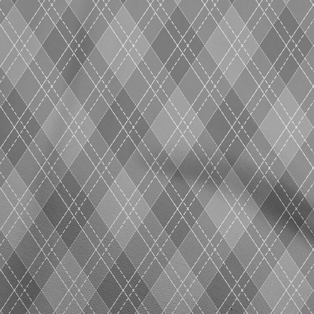 oneOone Cotton Poplin Gray Fabric Check Craft Projects Decor Fabric Printed By The Yard 56 Inch Wide
