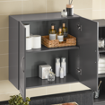 thumbnail image 4 of SoBuy FRG231-DG,Wall Storage Cabinet Unit with Double Doors,Kitchen Bathroom Wall Cabinet,Garage or Laundry Room Grey, 4 of 6