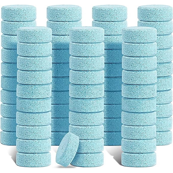 70 Pieces Blue Car Window Cleaning Washer Tablet Super Concentrated Windshield Wiper Toilet Glass Spray Tablets Detailing Tool Type 1