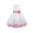 thumbnail image 1 of Oyolan Robe de Demoiselle d'Honneur pour Bébé Fille Robe de Fête Formelle de Mariage Robe de Baptême en Tulle Princesse Concours Rose 4, 1 of 5