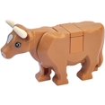 thumbnail image 1 of LEGO City Farm Animal: Light Brown Cow Minifigure with Short Horn, 1 of 4