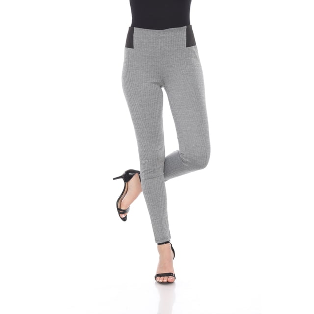 White Mark Pantalon Ajusté Jacquard pour Femmes
