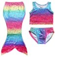 thumbnail image 4 of Kids Girls Mermaid Tail Swimmable Bikini Set Swimwear Swimsuit Swimming Costumes 4-8T, 4 of 5