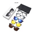 thumbnail image 3 of Transemion 5piece Magnetic Clip On Glasses Stable Fixation Dual-purpose For Eyeglasses And Smooth Line PC Frame Type 1 1Set, 3 of 6